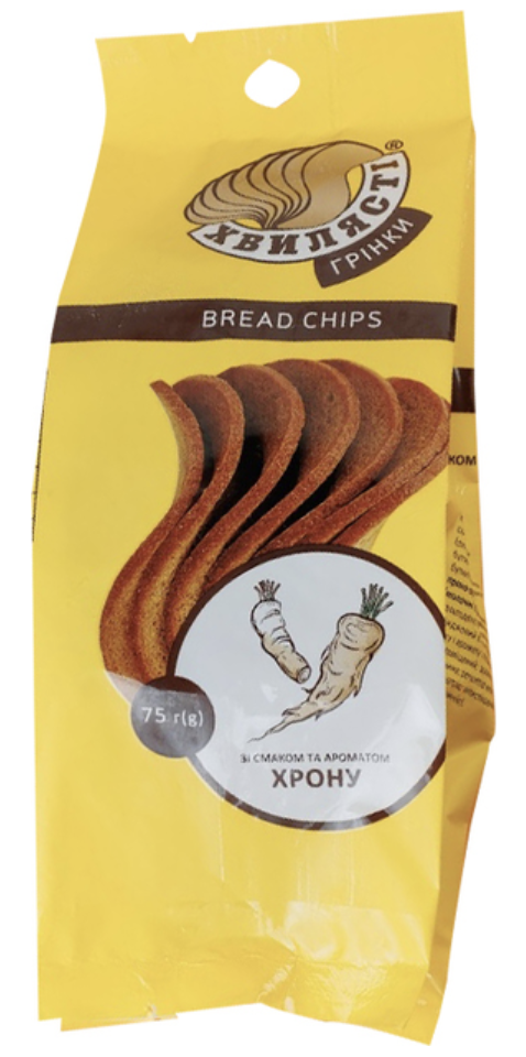 Сухарі-грінки Хвилясті житні-пшен.смак хрону 75г